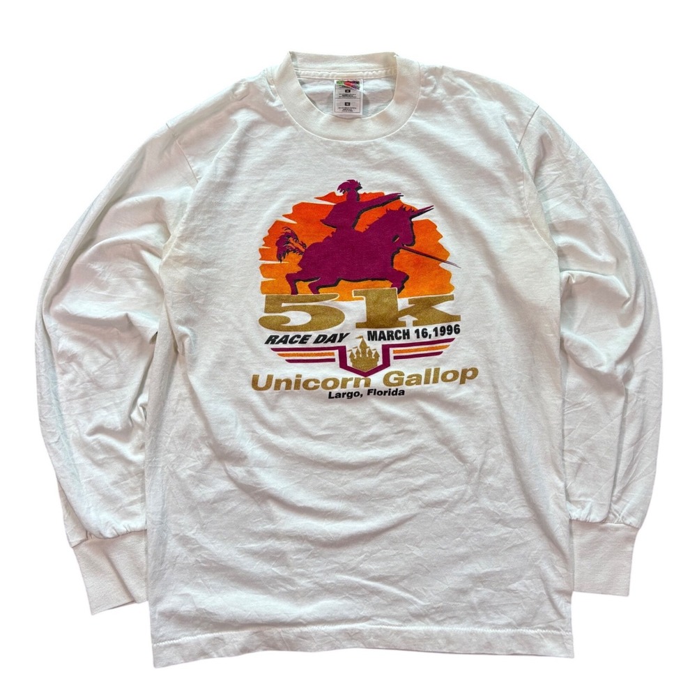 Vintage 90's 1996 Unicorn Gallop Renaissance Festival Florida Race Day Shirt M